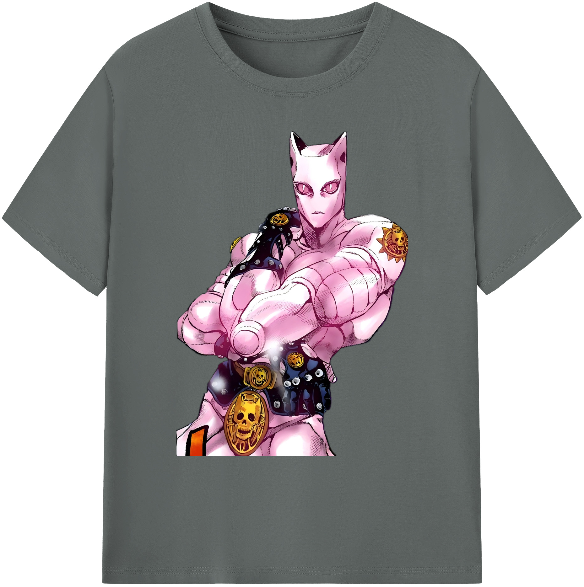 （画像用） ジョジョの奇妙な冒険 きら よしかげ JoJo's Bizarre Adventure Kira Yoshikage 綿100％ メンズ半袖Tシャツ｜肌触りやわらか＆通気性